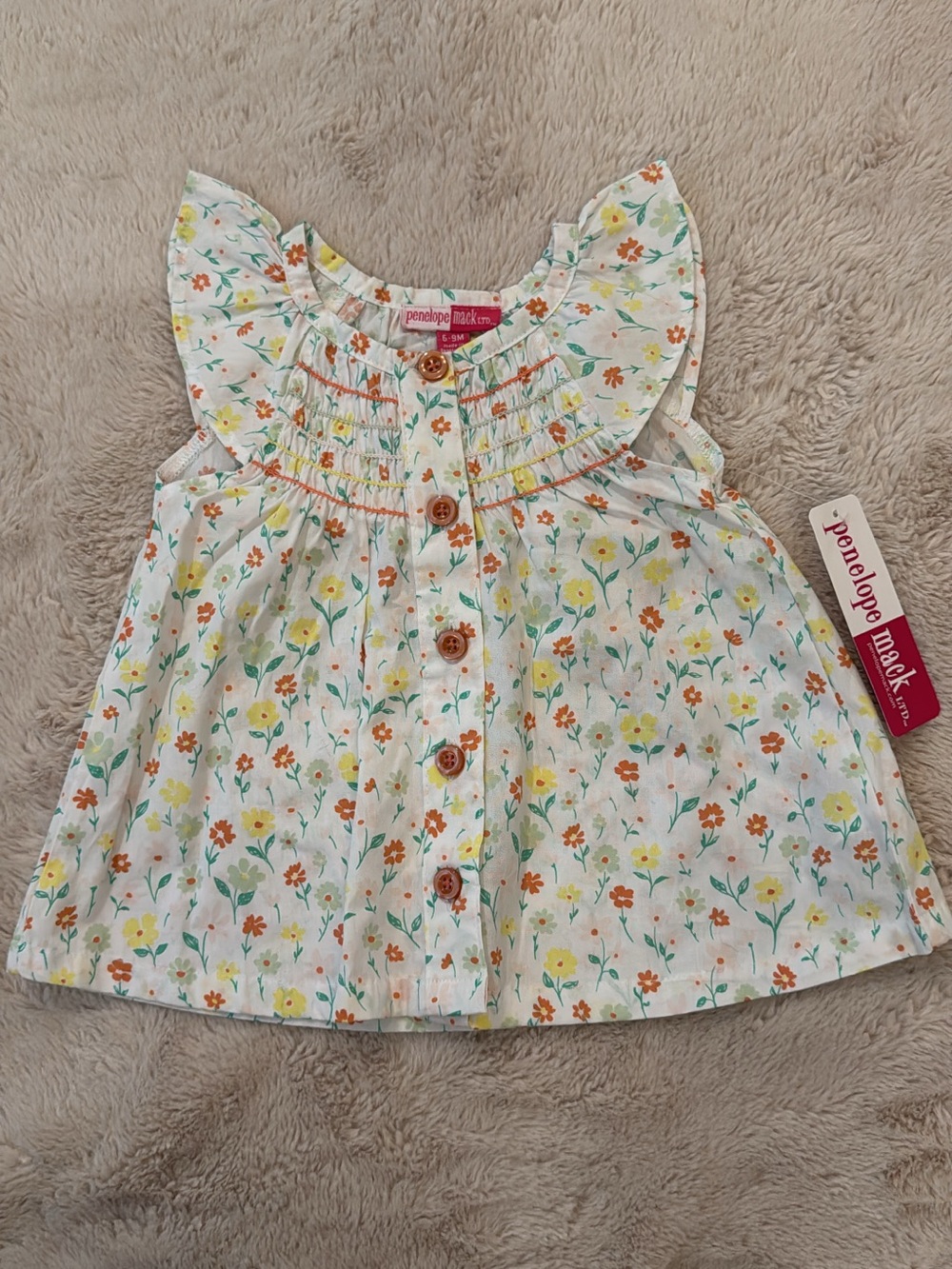 NWT Baby Girl dress top size 6-9 months